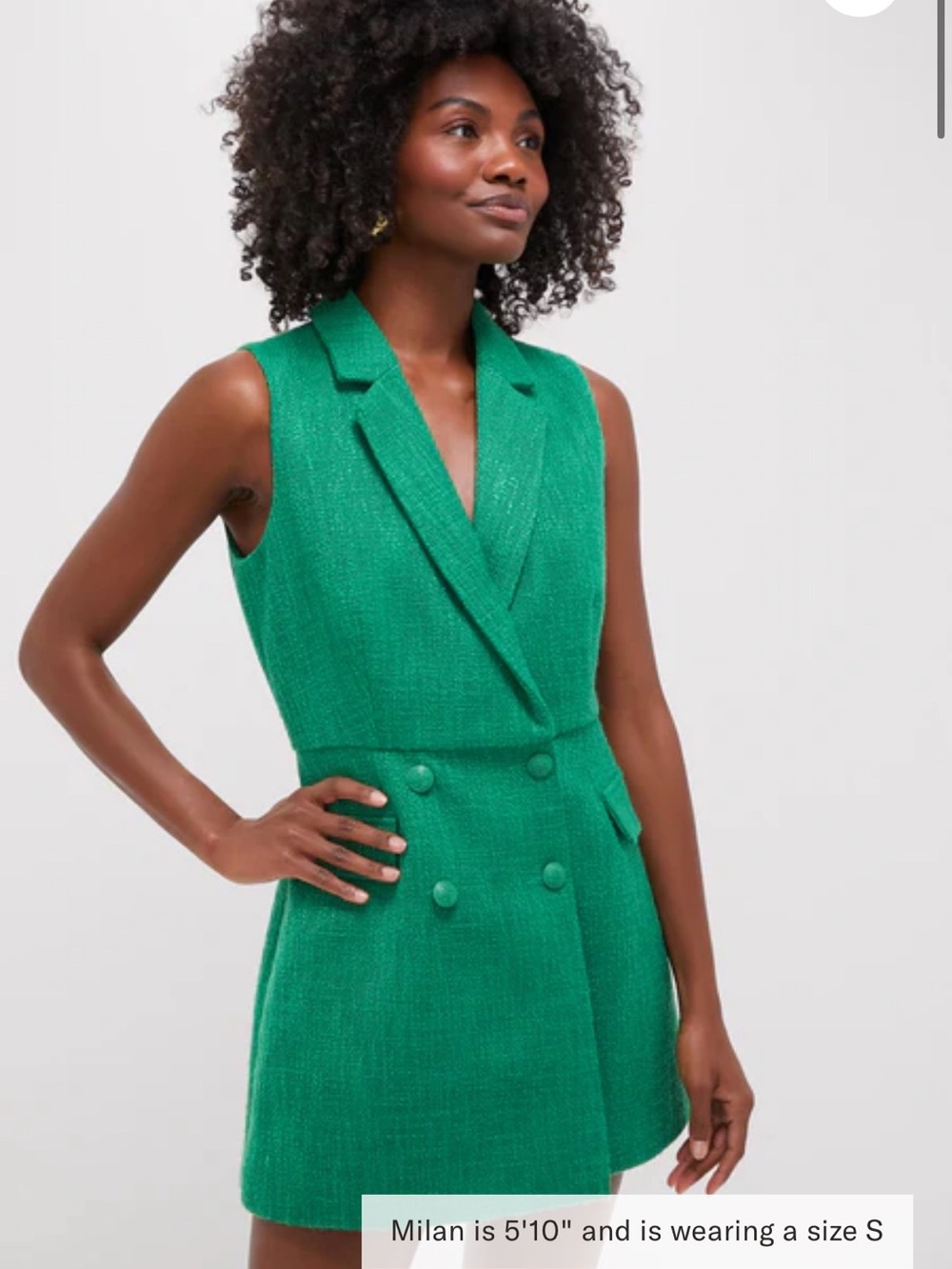 Tuckernuck Polander Place Kelly Green Tweed Campbell Romper